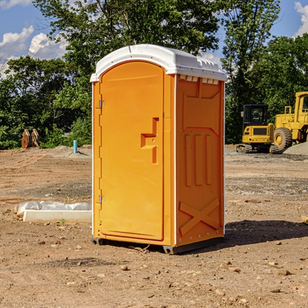 can i customize the exterior of the porta potties with my event logo or branding in Amorita OK